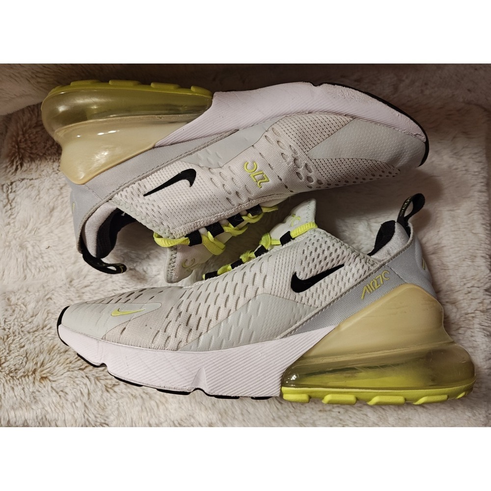 Nike Air Max 270 White Volt Youth Size 6.5, Womens size 8 DO 1382-100 - Picture 4 of 10